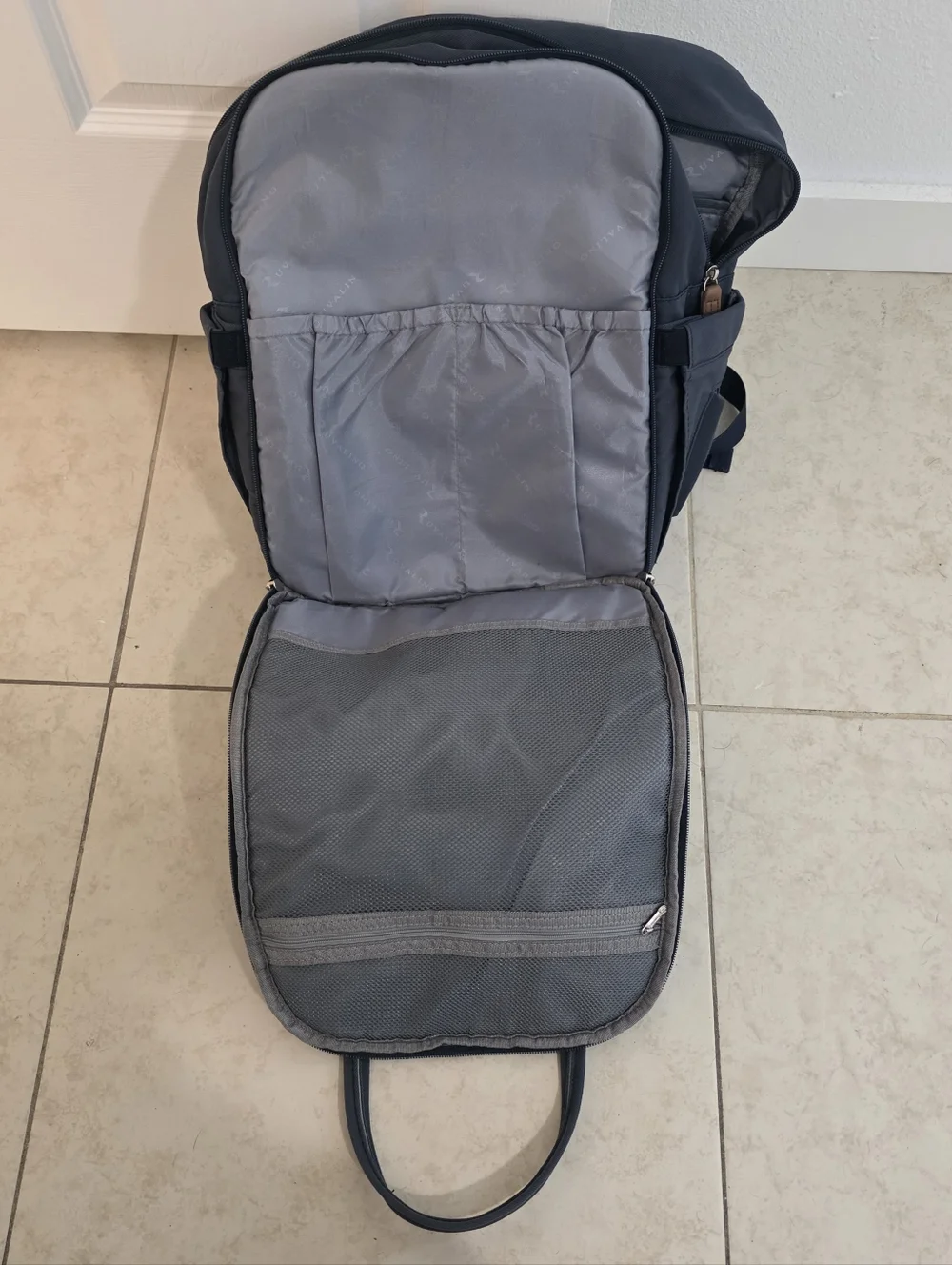 Ruvalino Diaper Bag Backpack Navy Blue Multi-Pocket Baby Bag Travel Organizer